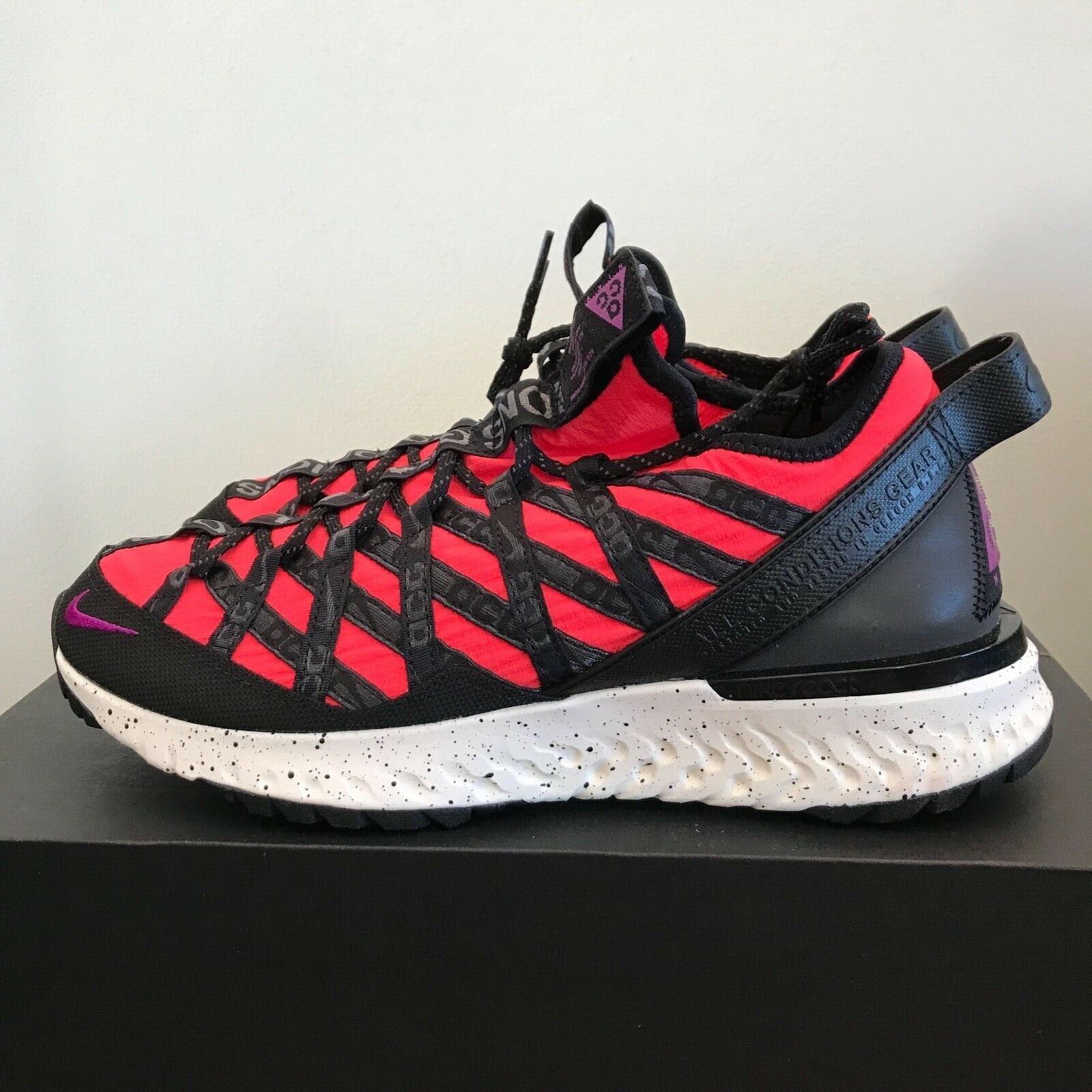 NIKE ACG React Terra Gobe Shoes Bright Crimson/Vivid Purple NIKE ACG React Terra Gobe Shoes Bright Crimson/Vivid Purple