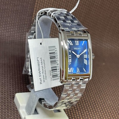 Pre-owned Seiko Swr085p1 Blue Analog Roman Quartz Stainless Steel Women's Classic Watch