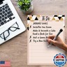 Dry Erase to Do List Vinyl Whiteboard Sticker Decal by Glassboard Studio | Removable and Reusable | Magnetic Fine-Tip Marker Included (9 x 12 inches, Rose and Gold)
