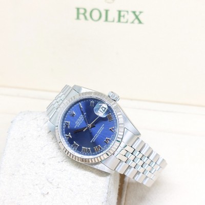 Rolex 31mm Oyster Perpetual Blue Roman Dial Datejust REF: 68274 (U Series)