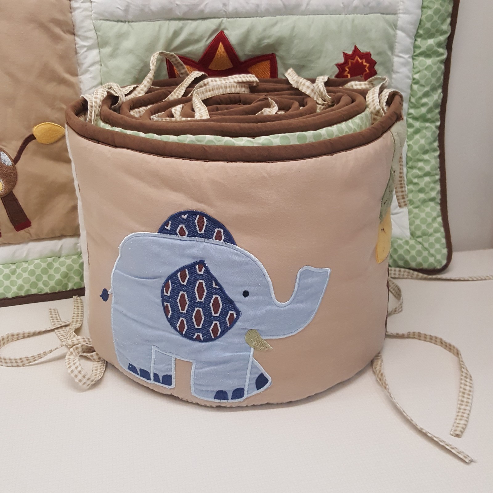 Tiddliwinks Nursery Baby Bedding Set Blanket Bumper Pads 2 Pc Jungle Animals