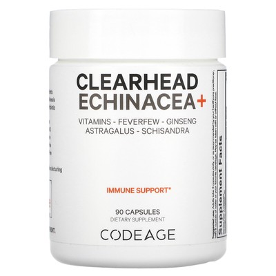 Clearhead Echinacea+, витамины, пиретрум, женьшень, астралаг, лимонник, 90 г.