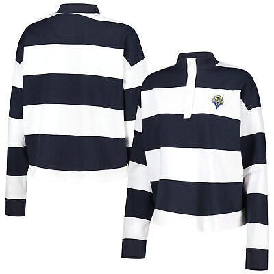Women's Antigua  White Seattle Sounders FC Radical Rugby Stripe Long Sleeve
