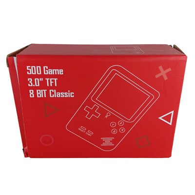 NEW BOXED 500 GAME3.0 TFT 8 BIT CLASSIC PLUS HANDHELD GAME CONSOLE RED