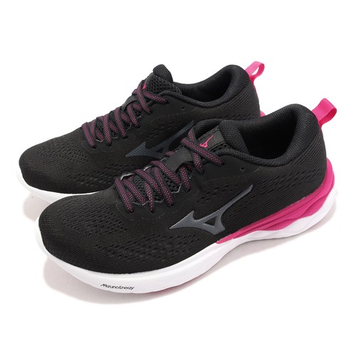 

Женские кроссовки Mizuno Wave Revolt 2 D Wide Black Grey Pink White J1GD2185-09, Черный, Wave Revolt 2 D Wide