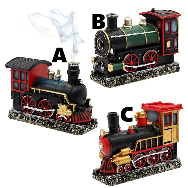 Lok Lokomotive Zug RÃ¤Ucherlok Rauchfigur Rauchhaus RÃ¤Ucherhaus Schwarz Rot Gold