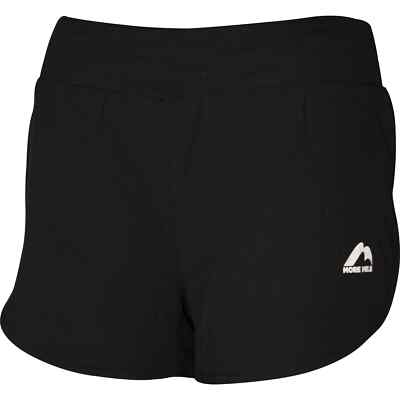 More Mile Excel Womens Running Shorts Black Soft Elasticated Waist Gym Training