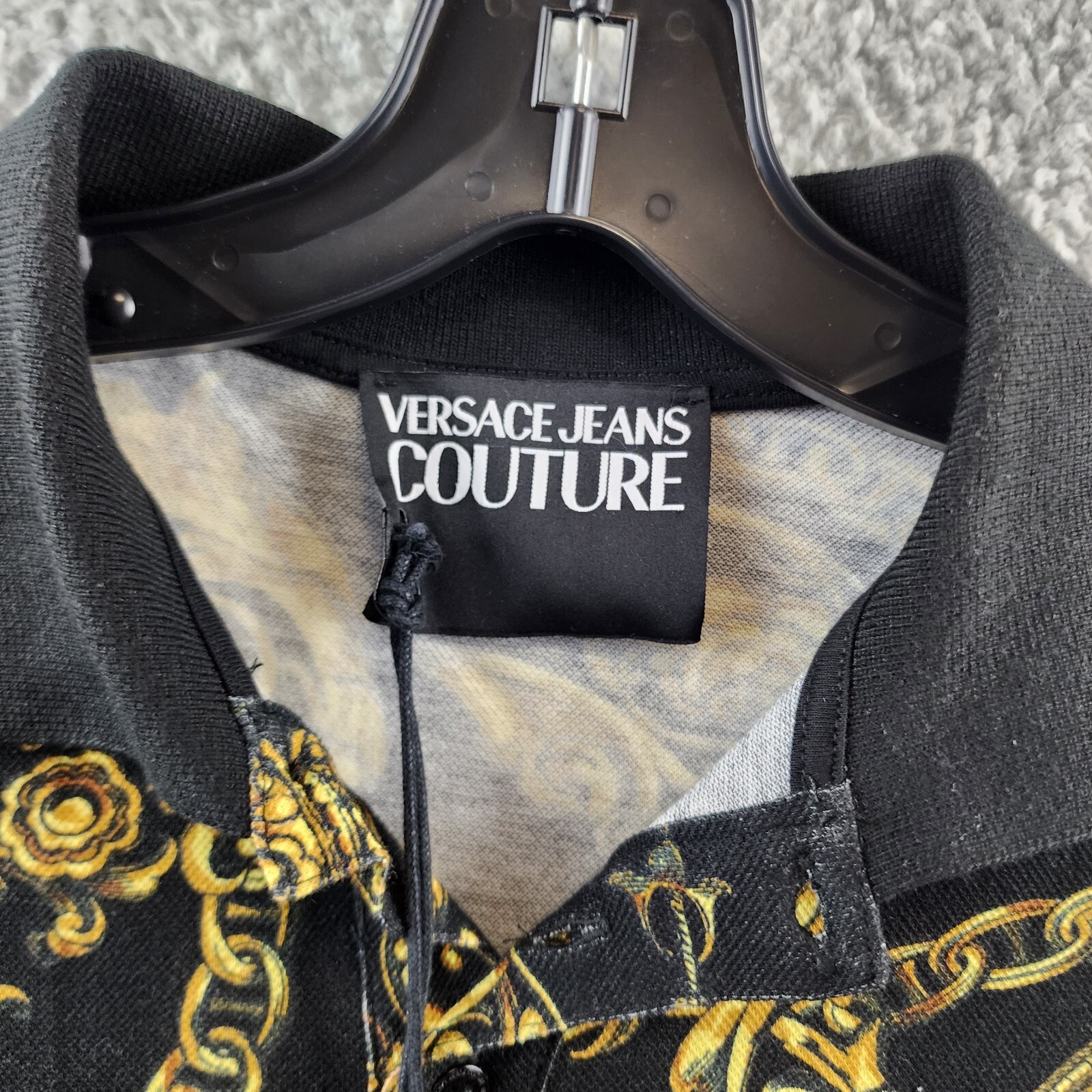 Versace Jeans Couture ゴルフウェア Versace Jeans Couture Regalia Baroque Print Slim Fit Polo