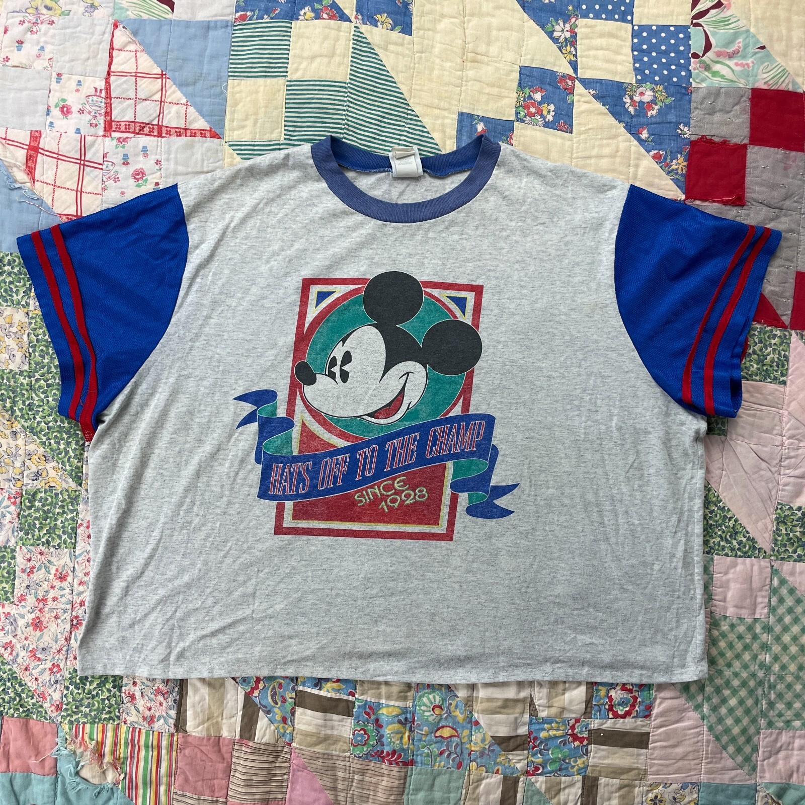 Vintage 90s Mickey Mouse & Co. Disney Hats Off Mesh Jersey