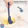 Lilybeam 600ºF Heat Resistant Spatulas, High Heat Food Safe Semless Kitchen Silicone Scraper Set for Cooking Baking Mixing Scraping Stirring Nonstick Cookware Pan Bowl (2Pcs,Midniaht Blue)