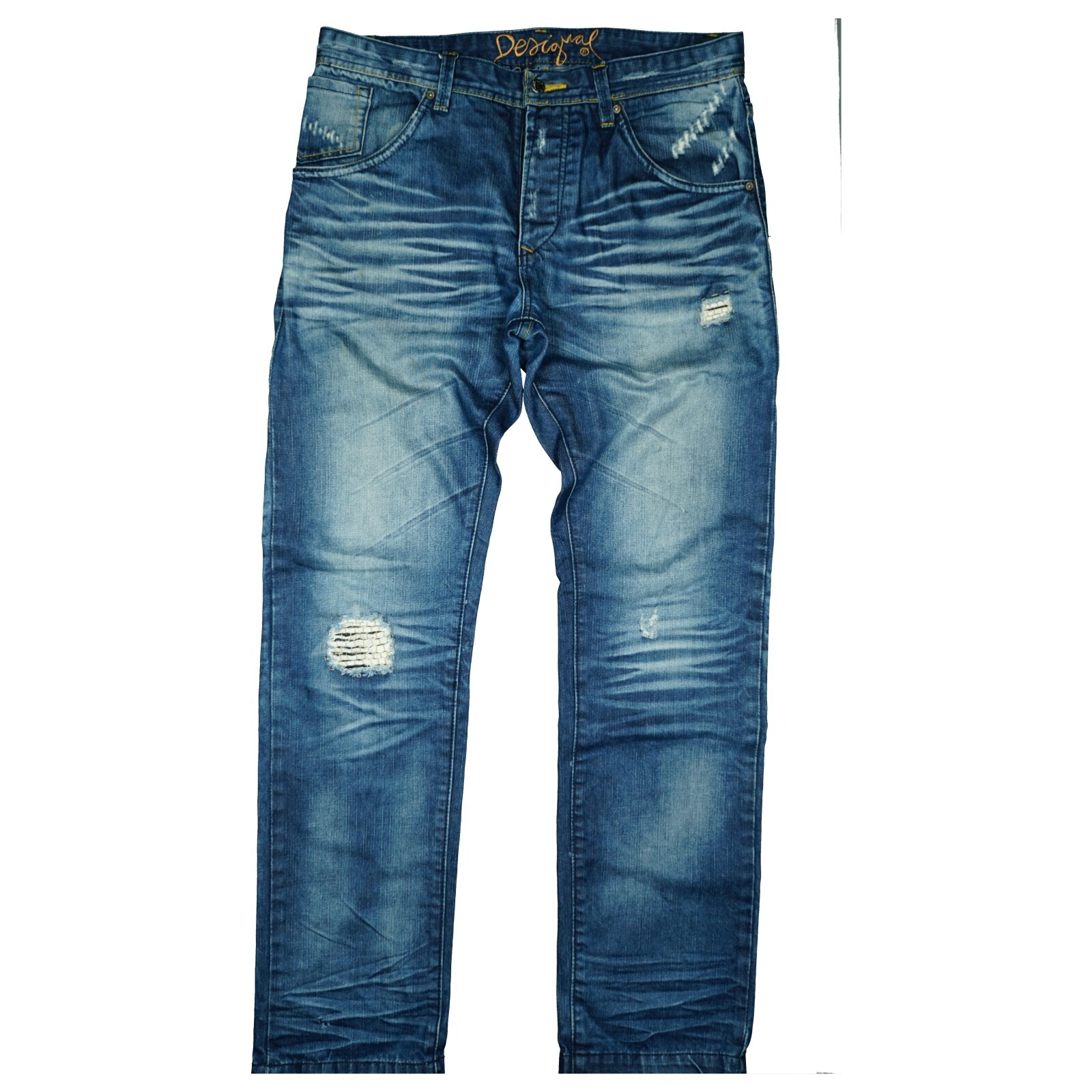 Desigual Herren Jeans Hose Regular Fit 44 D-52 W36 L34 XL