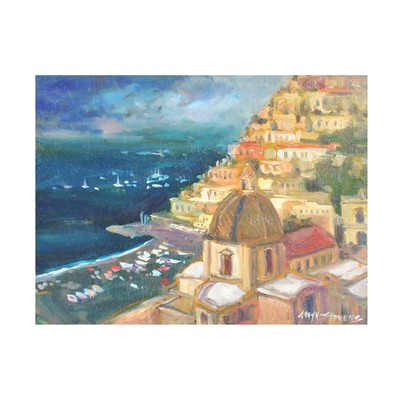 Canvas Wall Art - Allayn Stevens 'Lovely Coastal View' Wall Art for Living Ro...
