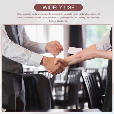 200pcs Sublimation Metal Business Cards Blank Aluminum Printable Name Card White