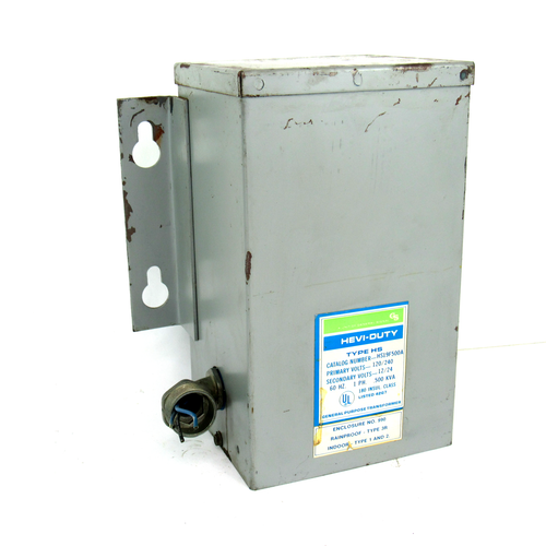 General Signal HS19F500A Hevi-Duty General Purpose Transformer, 120/240V, .500KV