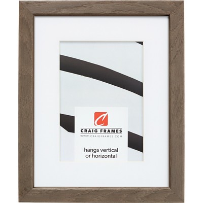 Craig Frames Farmhouse Essentials Tall, .75'' Brown & Gray Picture Frame With Mat