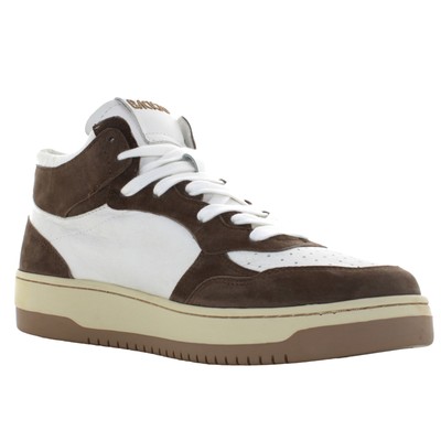 Pre-owned Back 70 A22us Men's High Sneakers  V10l-5-c-v1 108002-000164 In Bianco / Marrone