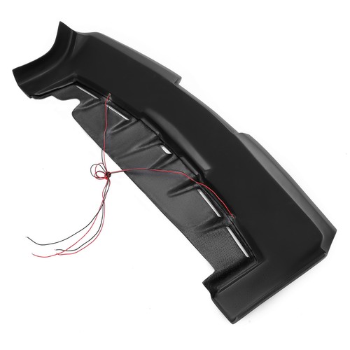 HECASA Sun Visor Roof For Hummer H3 Fiberglass Black w/ LED DRL Lights 1-Piece