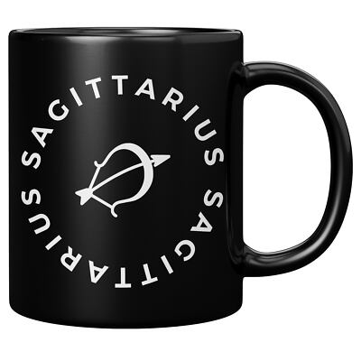 Sagittarius Black Mug