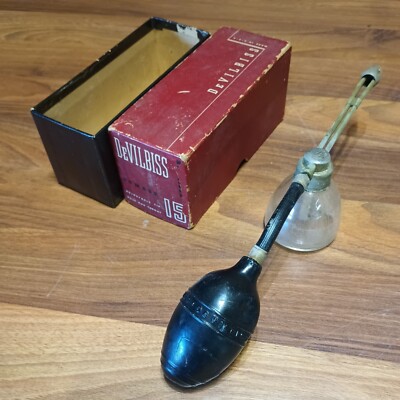 DeVilbiss Atomizer Glass Bottle Number 15 Nose & Throat DOES NOT WORK SHELF ITEM