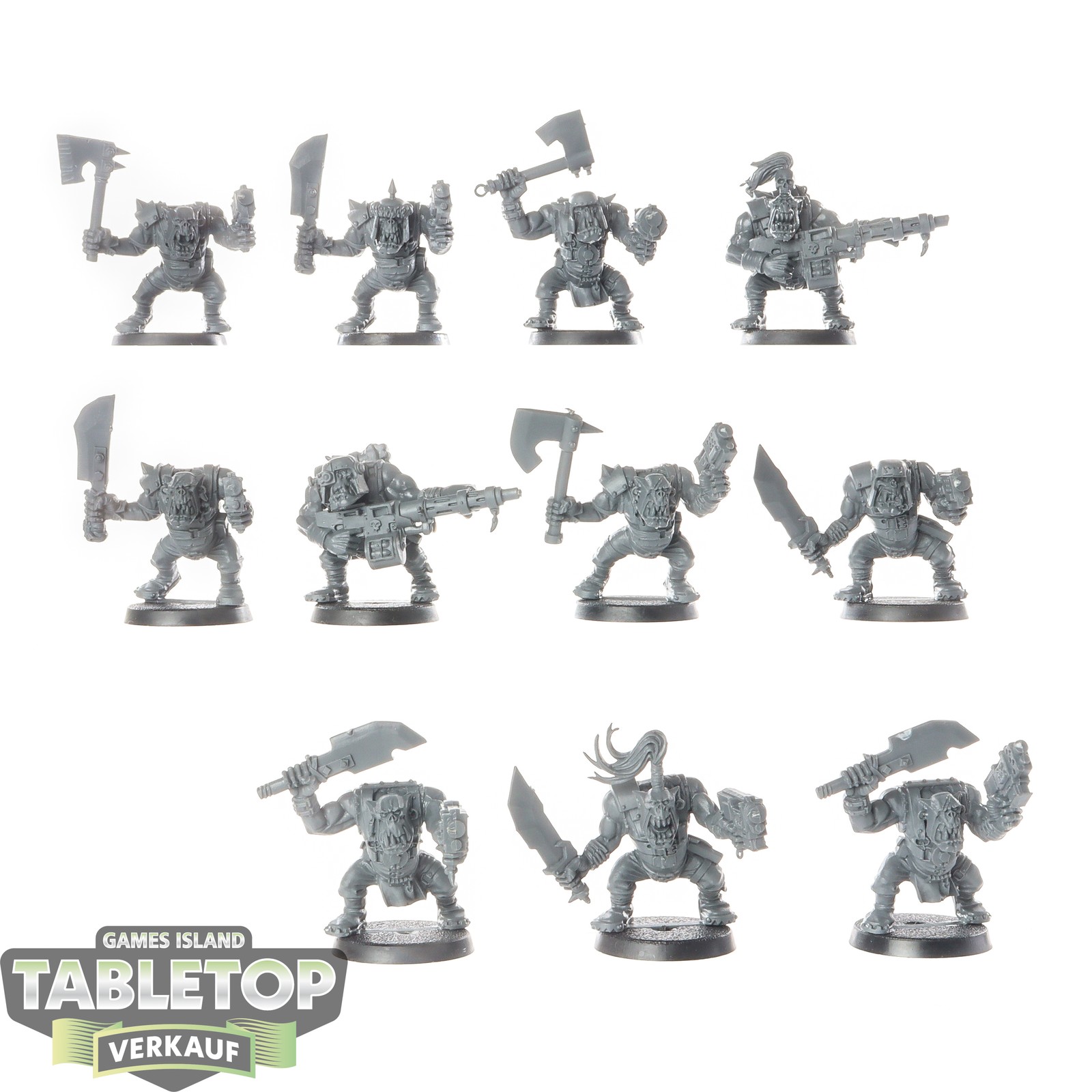 Orks - 11 x Ork Boyz - unbemalt