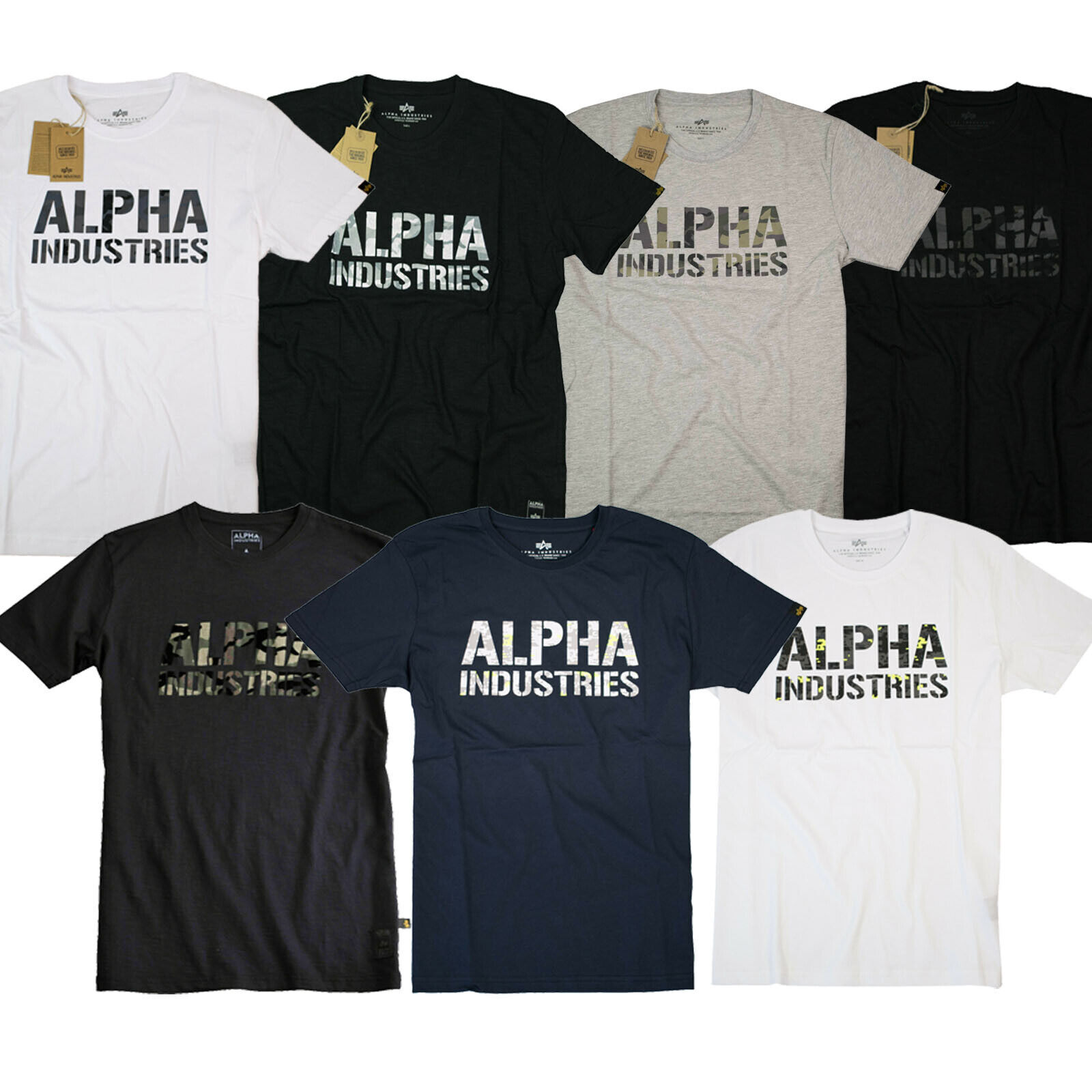 送料込★ALPHA INDUSTRIES★Tシャツ Basic Camo Tシャツ Alpha Industries Basic Small Logo T-Shirt - Olive Camo - Buy