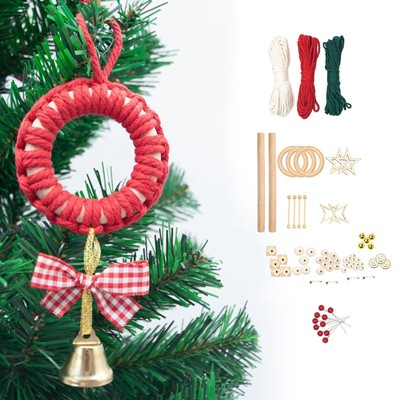 Woven Christmas Macrame Decor Ornaments Pendant Supplies for