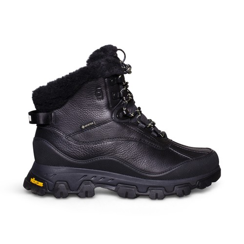 Pre-owned Ugg Adirondack Meridian Hiker Black Leather Waterproof Women's Boots Size Us 7
