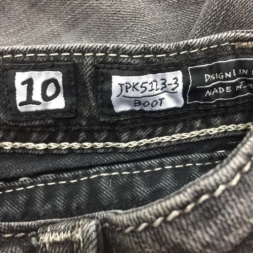 MISS ME LITTLE GIRLS KIDS SIZE 10 JEANS RHINESTONE METALLIC BOOT CUT