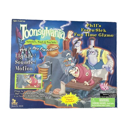 Vintage 1998 Toonsylvania Phil s Foren-Sick Fun Time Gizmo Playset New Open Box