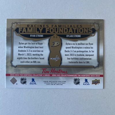 2023 Upper Deck Tim Hortons Collectors #FF-8 Ryan / Dylan Strome Family Foundations