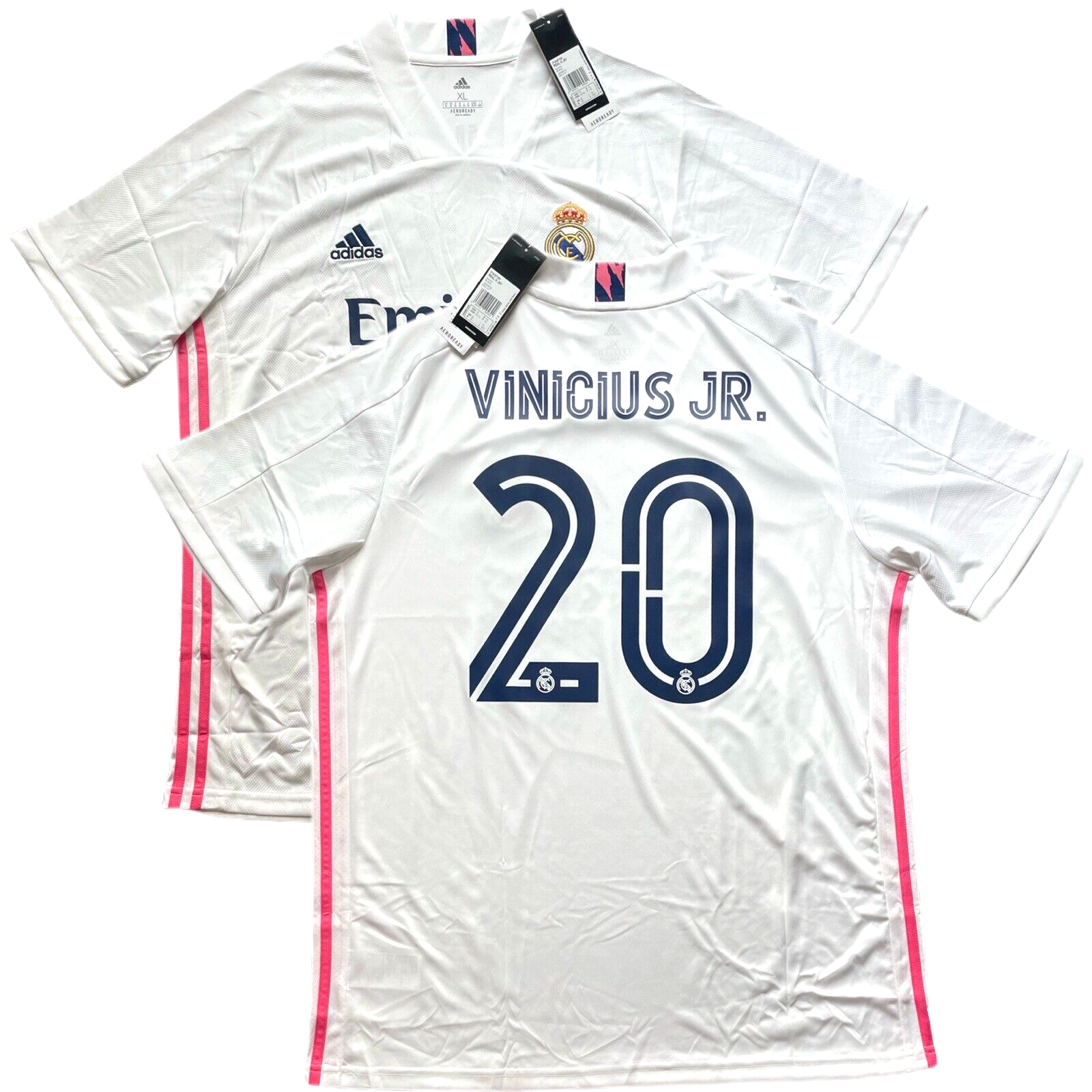 2020/21 Real Madrid Home Jersey #20 Vini Jr XL Adidas Soccer
