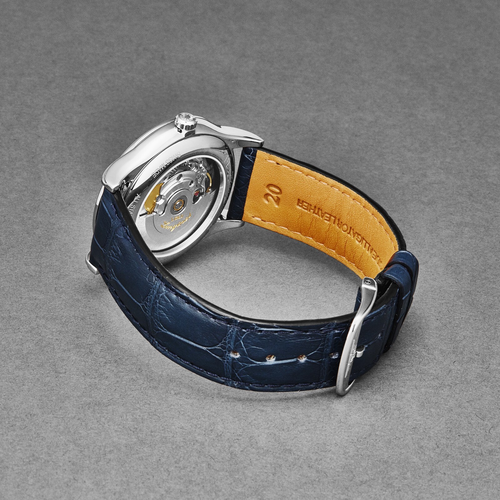 Pre-owned Longines Mens 'flagship' Blue Dial Blue Strap Automatic Watch L4.899.4.92.2