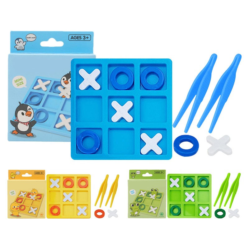 Mini Tabletop Wooden Board Game Competitive Xo Blocks
