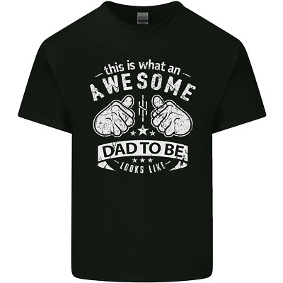 Awesome Dad To Be Looks New Dad Daddy Kids Maglietta Childrens