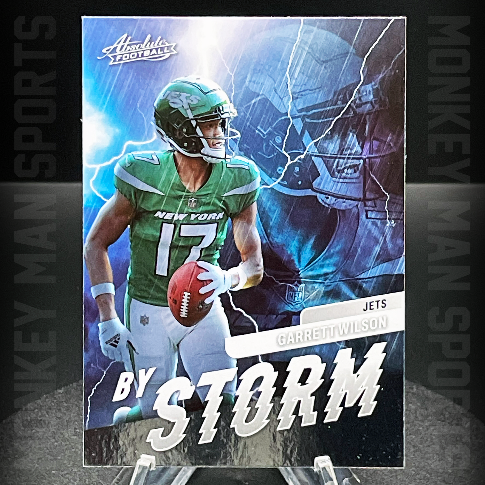 2022 Absolute Football - Garret Wilson Rookie RC - BY STORM #BST-6 JETS MINT