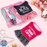 Clysee 6 Pack Girl Dog Clothes Pet Dress Shirt Female Cute Dog Sundress Puppy Summer Apparel Clothes Outfits with Ruffles for Pets Cats(Medium Size)