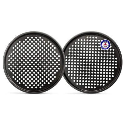 Bakken- Swiss Non-Stick Pizza Pan with Holes - 13-Inch Perforated Pizza Crisper