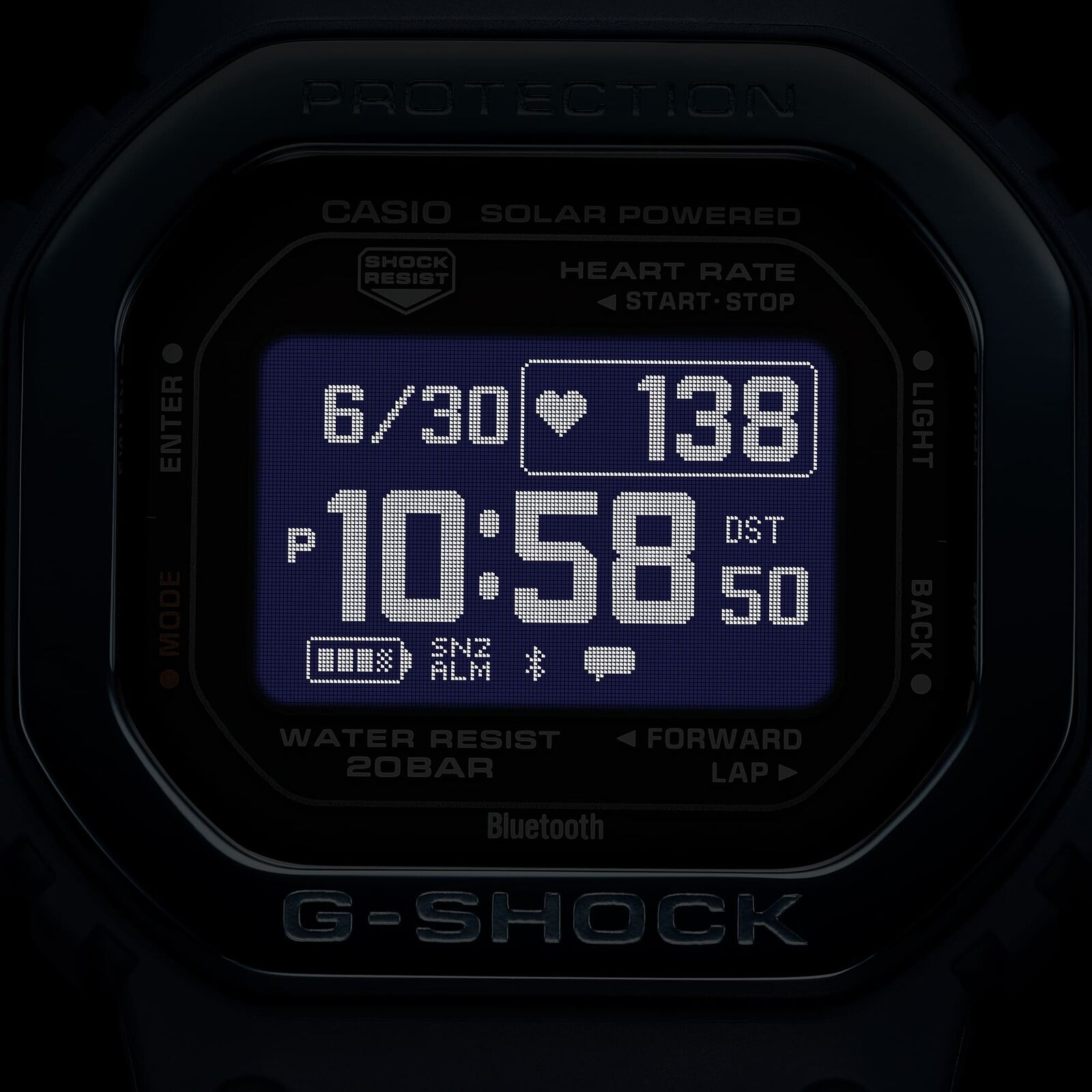 Pre-owned Casio G-shock Dw-h5600mb-2jr G-squad Bluetooth Gps Solar Usb Charging Watch Blue