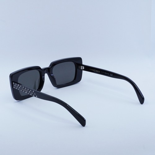 Pre-owned Celine Cl4213is 01a Shiny Black/smoke 51-21-140 Sunglasses Authentic In Gray