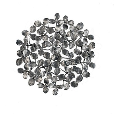 Michael Michaud Table Art Clover Pewter Trivet sculptural botanical design NIB