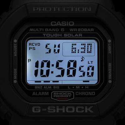 Pre-owned Casio G-shock Gw-5000u-1jf Dlc Tough Solar Radio Multiband 6 Watch Gw-5000u-1