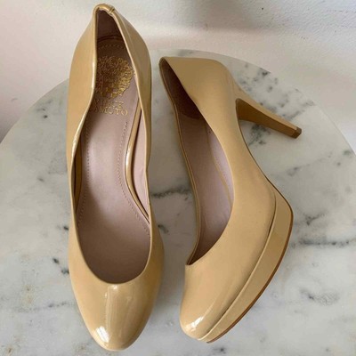 nwob vince patent leather shoes slip on wedge loafers size