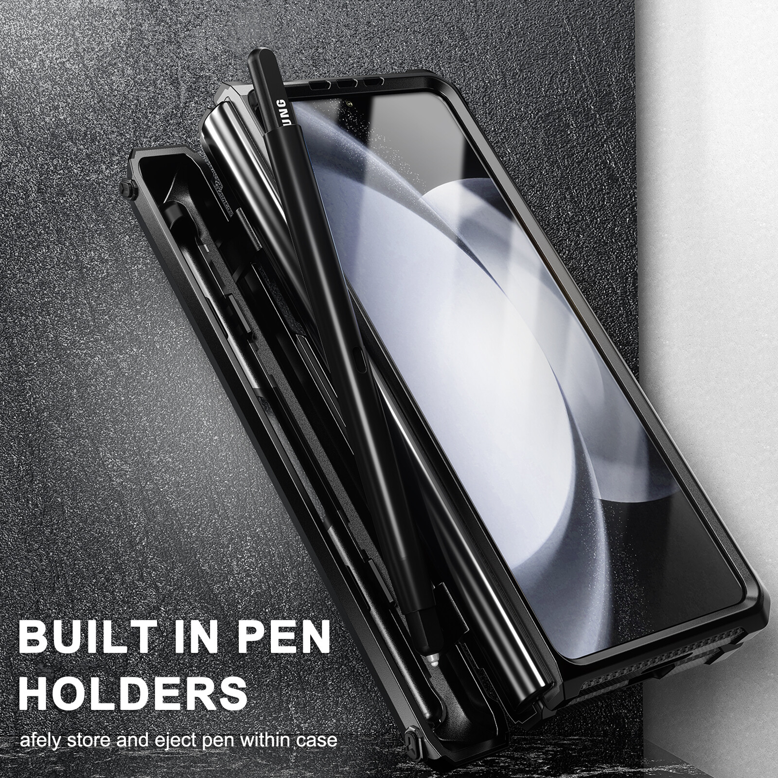 For Samsung Galaxy Z Fold 3 4 5 Case S Pen Holder Hinge