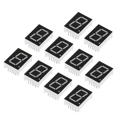 10Pcs Common Anode 7Segment 10Pin 1Bit 3.3V 0.8'' LED Display Green