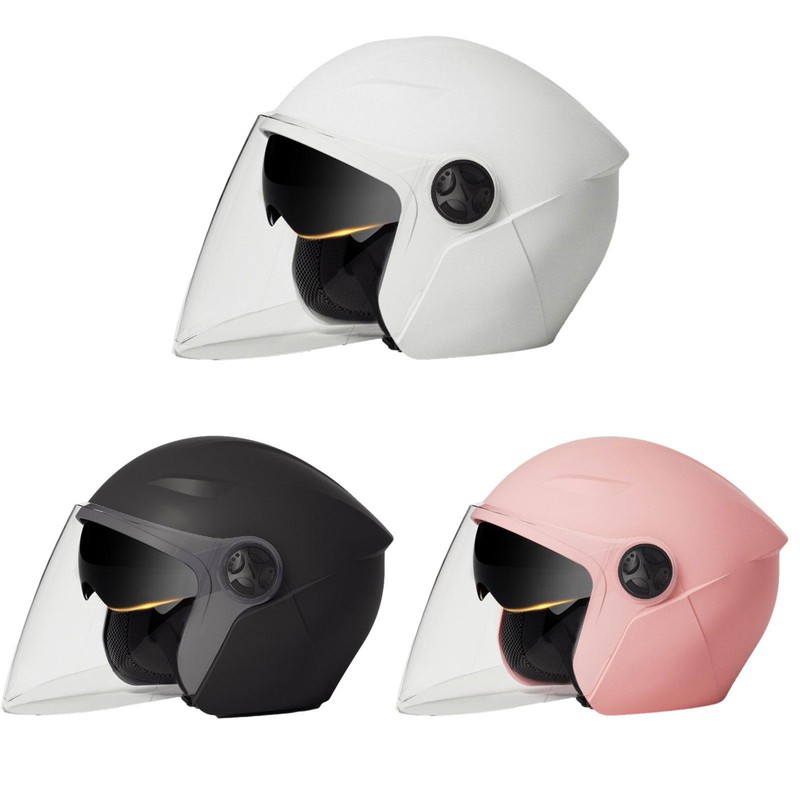 3/4 Fashionable Helmets With Dual Visors For Safety