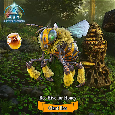 Ark Ascended PC/PS5/XBOX -Official PVE - GIANT BEE - BEE Hive Honey & Cake  