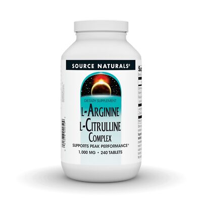 Source Naturals, Inc. L аргинин L цитруллиновый комплекс 240 таблеток