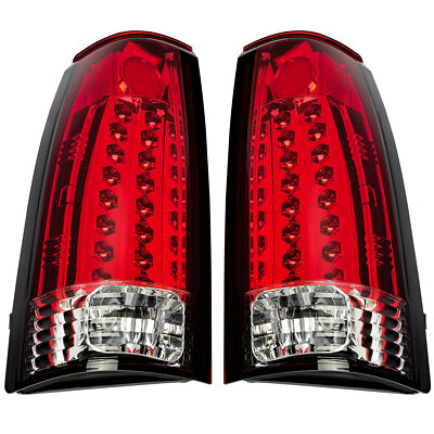 Pair LED Tail Lights For 1988-1998 Chevy Silverado Suburban Tahoe Blazer Yukon