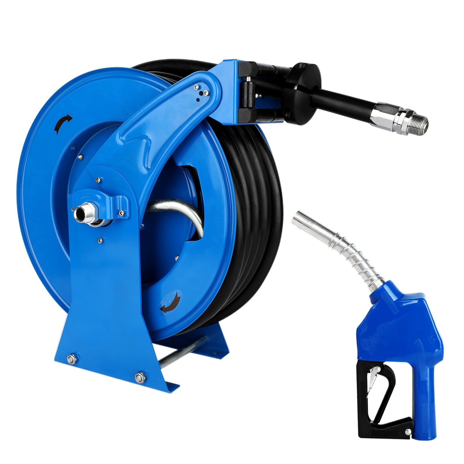 Diesel Fuel Hose Reel Retractable 3/4" x 50' Spring Driven Auto Swivel Rewind