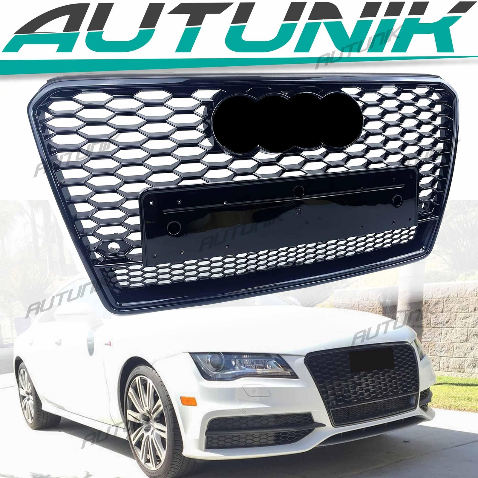 2012-2015 Audi A7 S7 Front Grille Honeycomb Mesh Grill RS7 Style